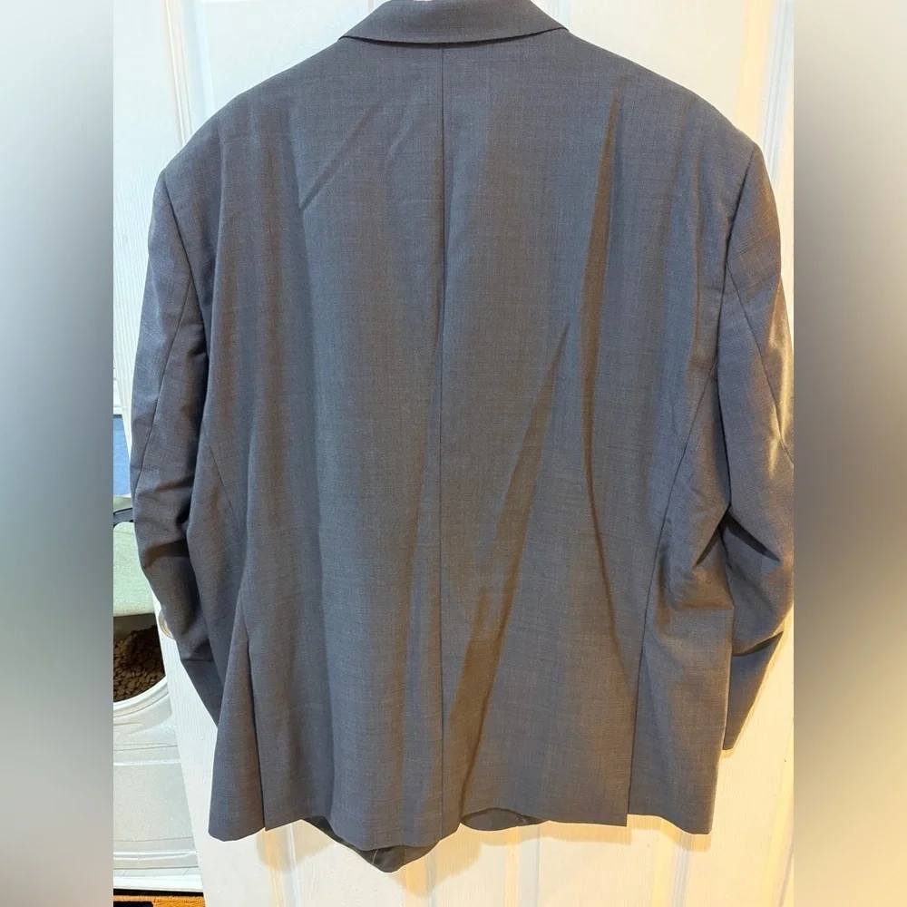 Pronto Uomo Gray Sport Coat with Notched Lapels 100% Wool Made in Italy
